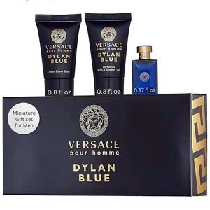 Versace Dylan Blue Men Grooming Set - Blue and Gold